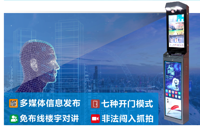 人脸识别门禁对讲系统为物业提升管理品质